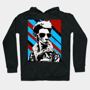 Abstract pop art style portrait of rock llama Hoodie